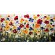 Quadro Decorativo Floral Contemporâneo, Tela em Canvas na Horizontal ideal para ambiente de Sala, Quarto e Hall de entrada (100x70 cm)
