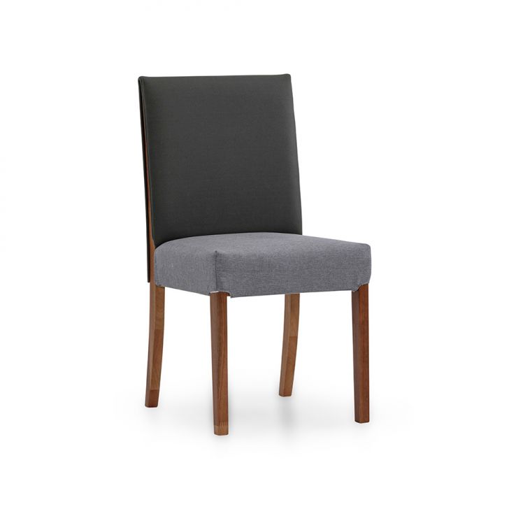 Cadeira Sloan Linho Cinza e Chumbo Esverdeado