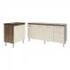 Balcão Cozinha Gabinete Para Pia 138 cm Carine e Balcão Para Cooktop 4 Bocas Fran Savana Off White