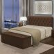 Kit Cabeceira Istambul+ Calçadeira Itália Casal 140 CM Suede Marrom - D A Decor