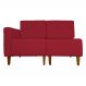 Poltrona Decorativa Alice Lado Direito Pés Trapézio Suede Vermelho - DS Estofados