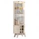 Cristaleira com Adega e 4 Portas Forli Calacata Off White
