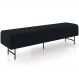 Puff Recamier Decorativo com Pés Industrial 195cm Novara P05 Veludo Preto - Lyam Decor