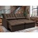 Sofá Sem Caixa Retrátil 1,60m SoftGel Celeste Velusoft Café Cama inBox