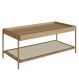 Mesa de Centro Para Sala Pé Metal Arlo A10 Hanover/Dourado - Mpozenato