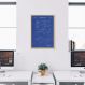Quadro BluePrint Avião de Caça Azul 43x30 Caixa Marfim Azul