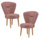 Jogo 2 Poltronas Moderna Decor para Recepção Mesa de Jantar Tecido Veludo Resistente Pés de Madeira MOBLAN decor