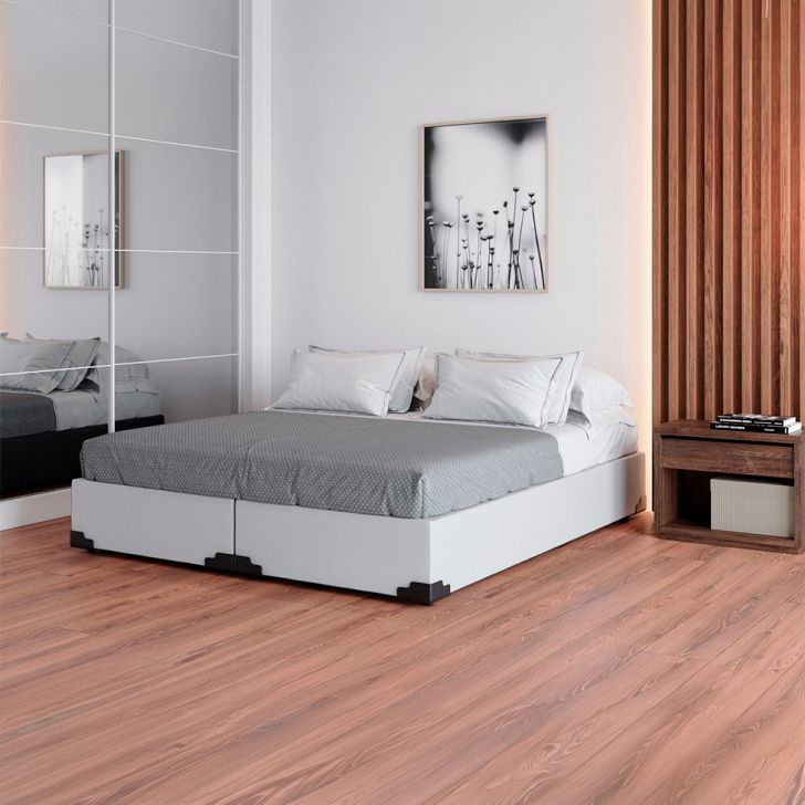 Base Para Cama Box King Joe (36x193x203 ) Revestimento Sintético Branca