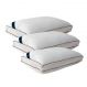 Conjunto com 3 Travesseiros Guldi Dream Branco e Azul
