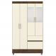 Guarda Roupa 4 Portas Espelho 102 cm 10090 Imbuia Champanhe VLR