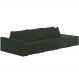 Sofá Ilha Modular Para Sala 342cm com Puff Dublin K01 Veludo Verde - Lyam Decor