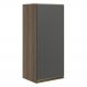 Armario Aereo 1 Porta MDF 30 cm Kali 12201 Carvalho Toq Chumbo Nicioli