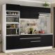 Armário de Cozinha Completa 270cm Branco/Preto Glamy Madesa 13