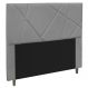 Cabeceira Cama Box Solteiro Mali 90cm Veludo Cinza - Desk Design