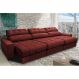 Sofá Retrátil e Reclinável com Molas Ensacadas Cama Inbox Master 3,52m Tecido Suede Vermelho