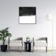 Quadro Abstrato Black Square 43x43 Filete Preto