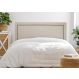 Cabeceira King Reta Luxo 193x60 Courino Off White - Tachas Fumê