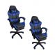Kit 2 Cadeiras Gamer Stillus Ergonômica com Apoio Para os Pés - Azul