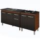 Balcao Pia 120cm e Cooktop 4 Bocas Savana Preto Mobbs