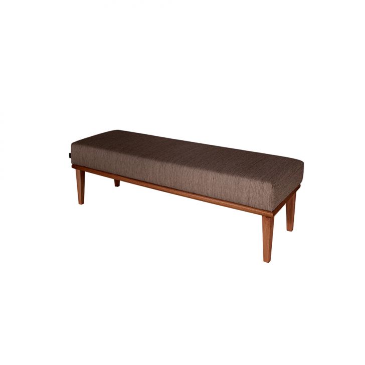 Banco | Banqueta 2 Lugares Grazi Marrom e Amêndoa 140 cm