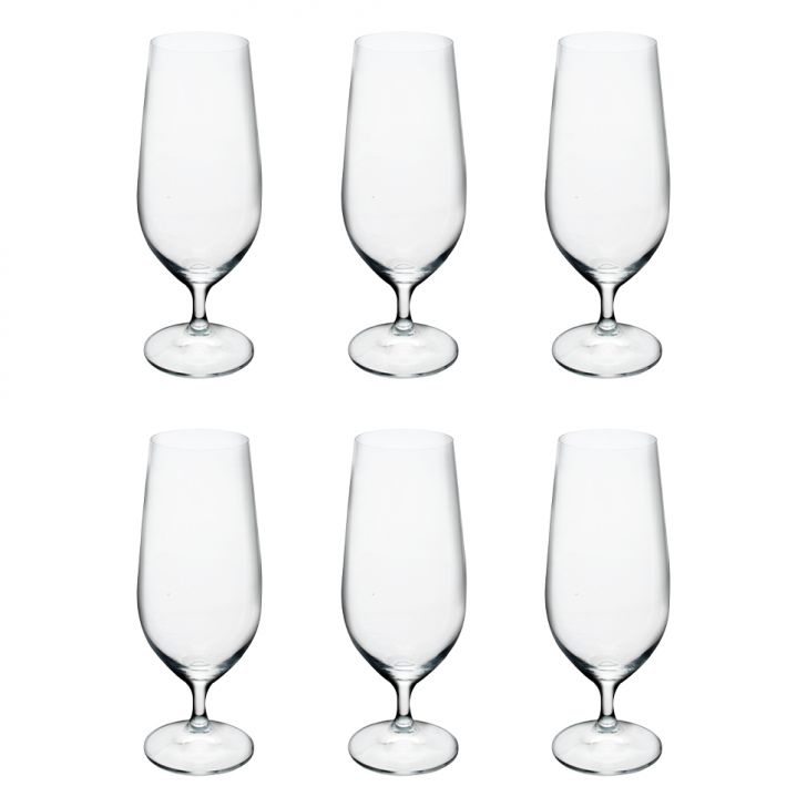 Conjunto De Taças Para Cerveja 6 Unidades Bohemia Incolor 380 Ml