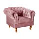 Poltrona Chesterfield Duque Dom Pedro Com Capitonê - Rosê
