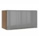 Armário Aéreo Madesa Lux 60 cm 1 Porta Basculante - Rustic/Cinza