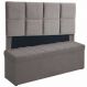 Kit Cabeceira Poliana+ Calçadeira Kiara Solteiro 90 CM Suede Cinza - D A Decor