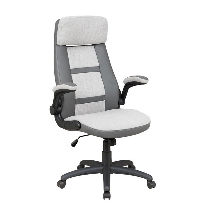 Cadeira de Escritório Presidente Giratória com Relax Juan Cinza