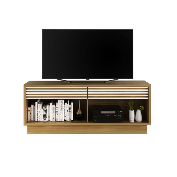 Rack Bancada para TV até 42 Sala de Estar RA2003 Natural/Off White G69 - Gran Belo