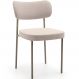 Cadeira Decorativa Sala De Jantar Melina Base Arena L02 Suede Bege - Lyam Decor