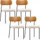 Kit 04 Cadeiras Para Sala De Jantar Melina L02 Couríssimo Whisky Suede Bege - Lyam Decor