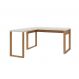 Mesa de Escritório em L Lanes 100% MDF Off White e Freijó