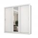 Guarda Roupa Casal 3 Portas Doha Lux Carraro Ripado Branco