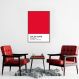 Quadro Color Card Crimson Red 60x43 Filete Marrom