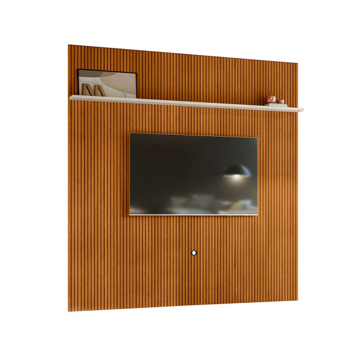 Painel para TV até 75 Polegadas New Guaporé Cinamomo e Off White