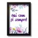Quadro Decorativo Frase Motivacional Fé 33x43 cm