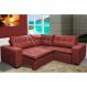 Sofa de Canto Retrátil e Reclinável com Molas Cama inBox Oklahoma 2,30m x 2,30m Suede Velusoft Vermelho