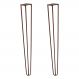 Kit 2 Pés de Metal 60 CM Hairpin Legs Mesa de Canto Aparador Bronze G41
