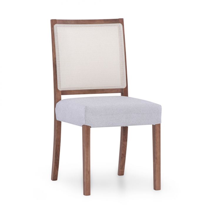 Cadeira Naomi Linho Cru e Avelã