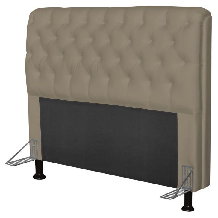 Cabeceira Paris Para Cama Box Casal 195cm Paris Corino Areia - JS Móveis