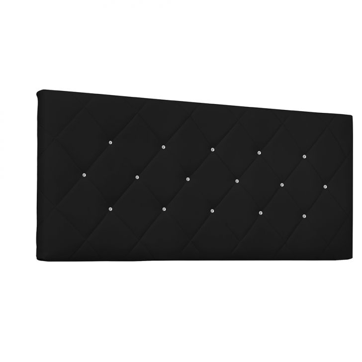 Painel para Cama Box Solteiro Tânia Poliuretano Preto