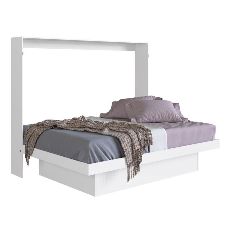 Cama Articulavel Horizontal Casal c/ Estacao de trabalho 140 Latino Branco