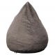 Puff Confort Pera Suede Cinza 90 cm