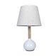 Abajur Luminária Branca De Mesa 38cm Bivolt 110/220v