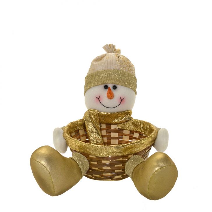 Cesta Boneco de Neve II Colorida