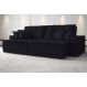 Sofá Palermo 2,80m Retrátil e Reclinável Velosuede Preto - NETSOFAS 