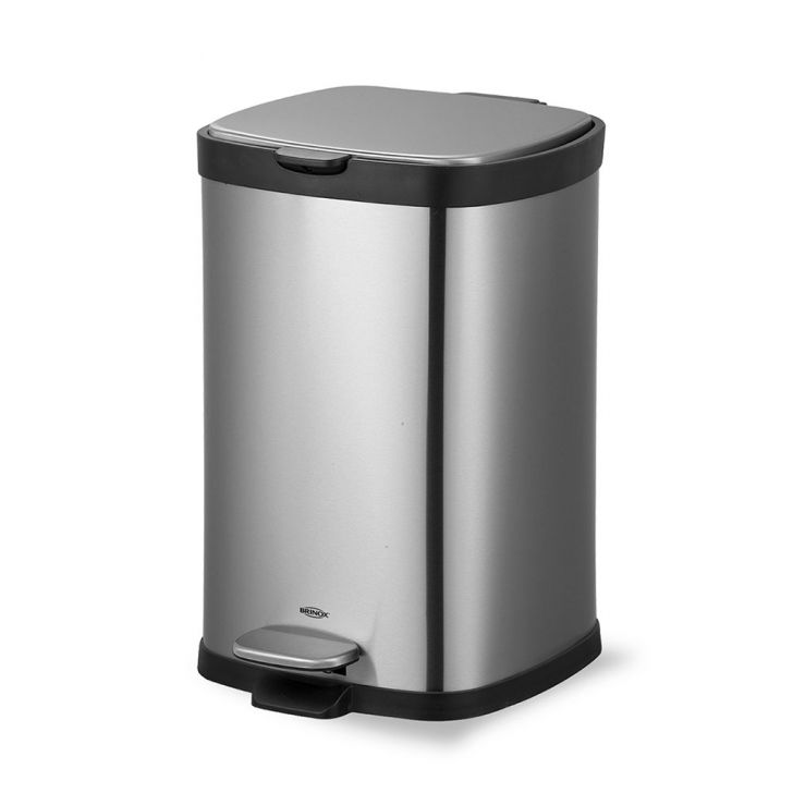 Lixeira com Pedal e Balde Frame Inox 12 L