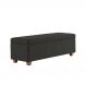 Recamier Bau Dubai 1,20m Veludo Preto - Inova Decorações