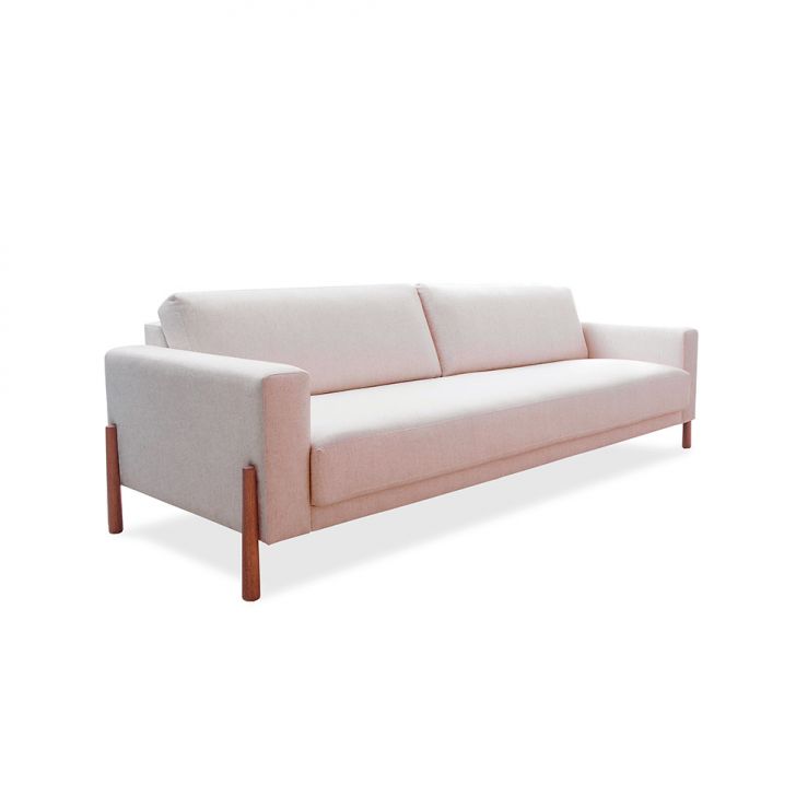 Image of Sofá 3 Lugares Laura Linho Bege 180 Cm PLA-MO895UP60PVBMOB